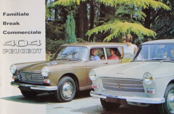 Peugeot 404 Familiale Break Commerciale Modelprogram 1965 Carbrochure (7103)